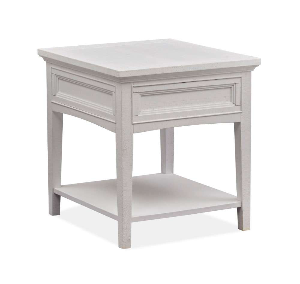 Magnussen - Heron Cove Rectangular End Table in Chalk White - T4400-03 veiw 3