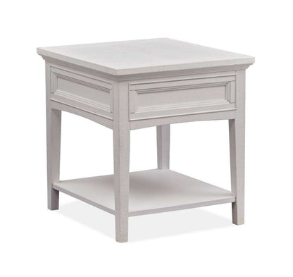Magnussen - Heron Cove Rectangular End Table in Chalk White - T4400-03 veiw 3