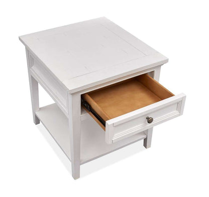 Magnussen - Heron Cove Rectangular End Table in Chalk White - T4400-03 veiw 4