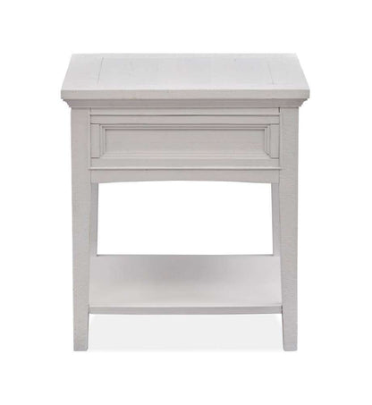 Magnussen - Heron Cove Rectangular End Table in Chalk White - T4400-03 veiw 5