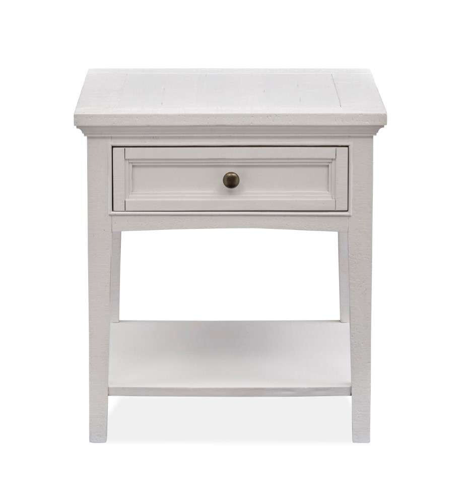 Magnussen - Heron Cove Rectangular End Table in Chalk White - T4400-03 veiw 6