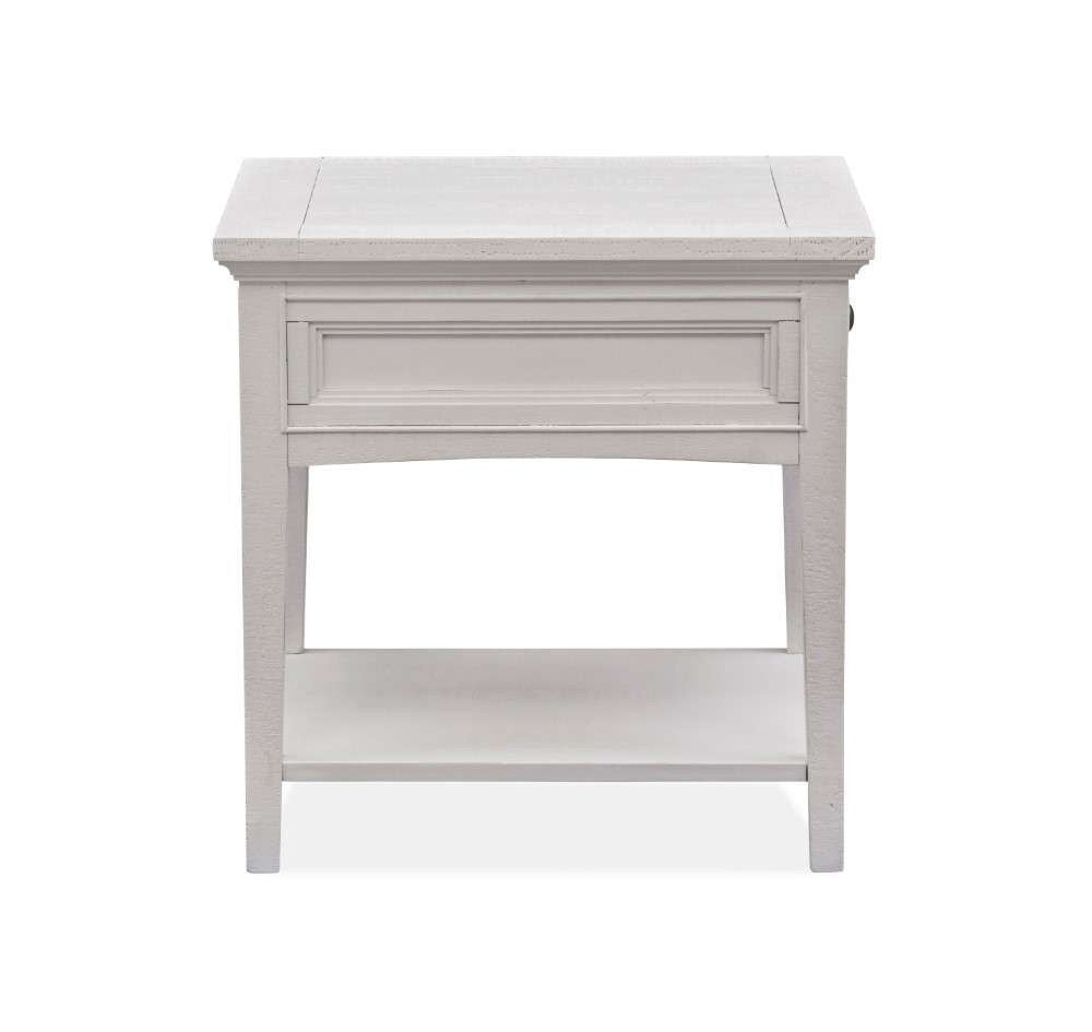 Magnussen - Heron Cove Rectangular End Table in Chalk White - T4400-03 veiw 8