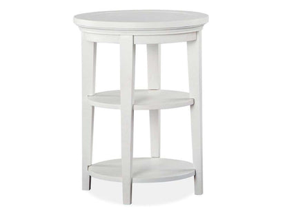 Magnussen - Heron Cove Round Accent End Table in Chalk White - T4400-35 veiw 1