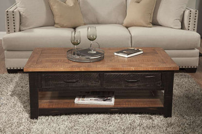 Martin Svensson Home -  Rustic Coffee Table, Antique Black and Honey Tobacco - 890125 veiw 1