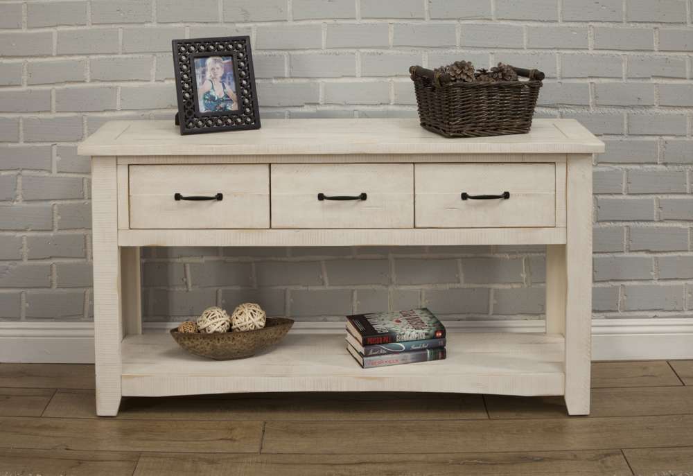 Martin Svensson Home -  Rustic Sofa - Console Table, Antique White - 890143 veiw 1