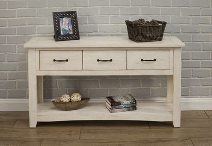 Martin Svensson Home -  Rustic Sofa - Console Table, Antique White - 890143 veiw 1