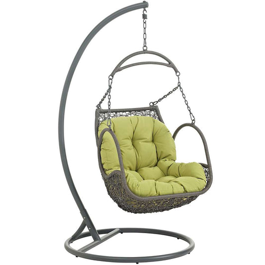 Modway - Arbor Outdoor Patio Wood Swing Chair - EEI-2279-PER-SET veiw 1