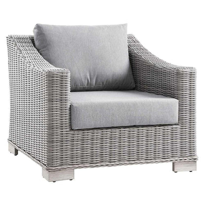 Modway - Conway Outdoor Patio Wicker Rattan Armchair - EEI-4840-LGR-GRY veiw 1