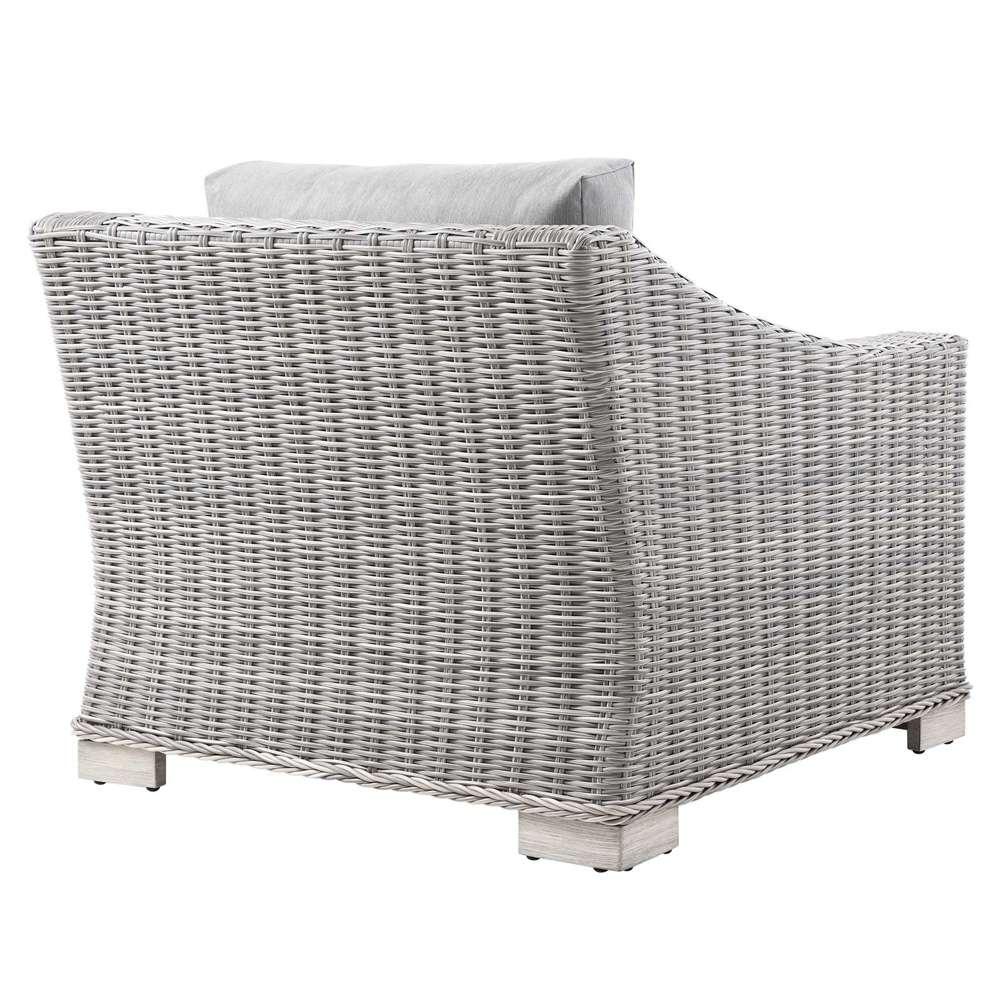 Modway - Conway Outdoor Patio Wicker Rattan Armchair - EEI-4840-LGR-GRY veiw 5