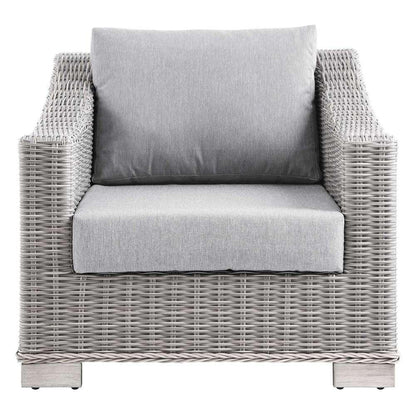 Modway - Conway Outdoor Patio Wicker Rattan Armchair - EEI-4840-LGR-GRY veiw 6