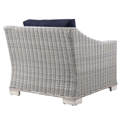 Modway - Conway Outdoor Patio Wicker Rattan Armchair - EEI-4840-LGR-NAV veiw 5