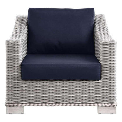 Modway - Conway Outdoor Patio Wicker Rattan Armchair - EEI-4840-LGR-NAV veiw 6