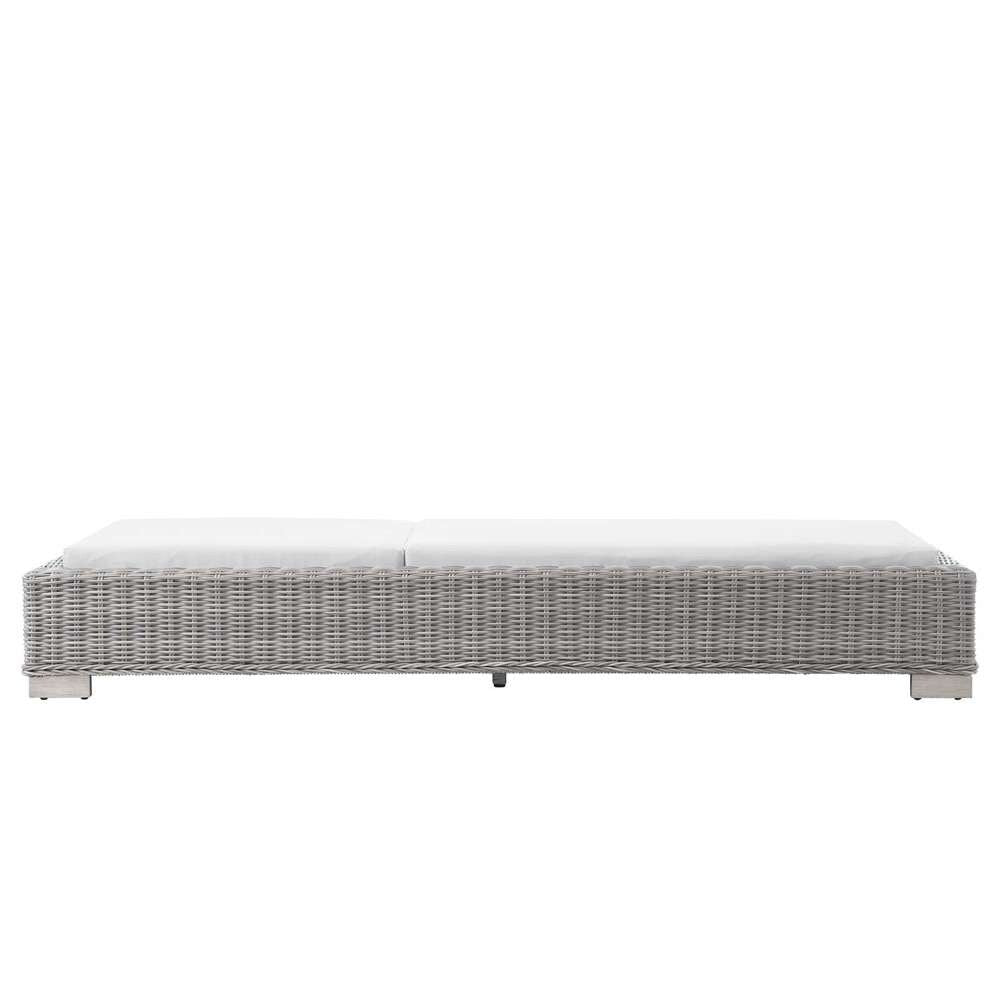 Modway - Conway Outdoor Patio Wicker Rattan Chaise Lounge - EEI-4843-LGR-WHI veiw 4