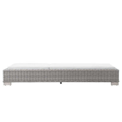 Modway - Conway Outdoor Patio Wicker Rattan Chaise Lounge - EEI-4843-LGR-WHI veiw 4