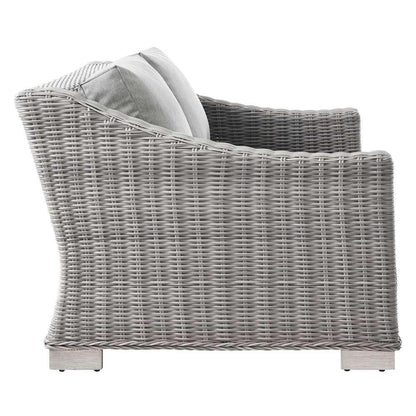 Modway - Conway Outdoor Patio Wicker Rattan Loveseat - EEI-4841-LGR-GRY veiw 4