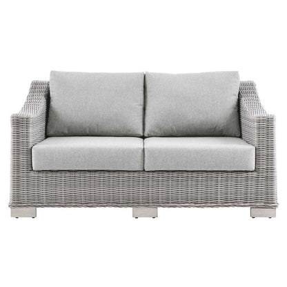 Modway - Conway Outdoor Patio Wicker Rattan Loveseat - EEI-4841-LGR-GRY veiw 6