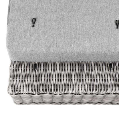 Modway - Conway Outdoor Patio Wicker Rattan Ottoman - EEI-4839-LGR-GRY veiw 5