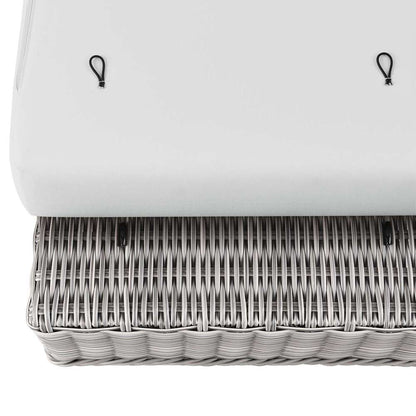 Modway - Conway Outdoor Patio Wicker Rattan Ottoman - EEI-4839-LGR-WHI veiw 5