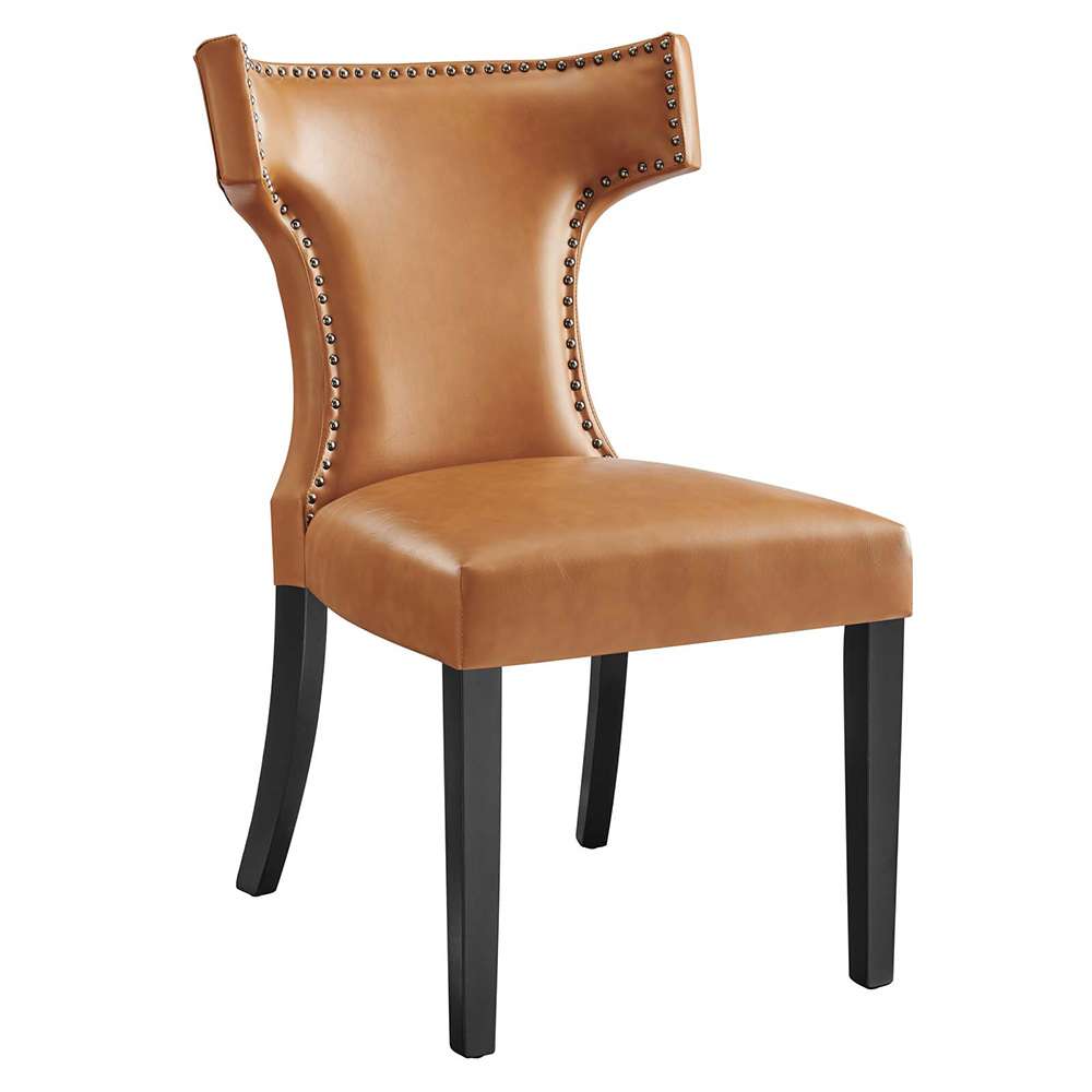 Modway - Curve Vegan Leather Dining Chair - EEI-2220-TAN veiw 1