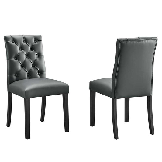 Modway - Duchess Dining Chair Vinyl (Set of 2) - EEI-3472-GRY veiw 1