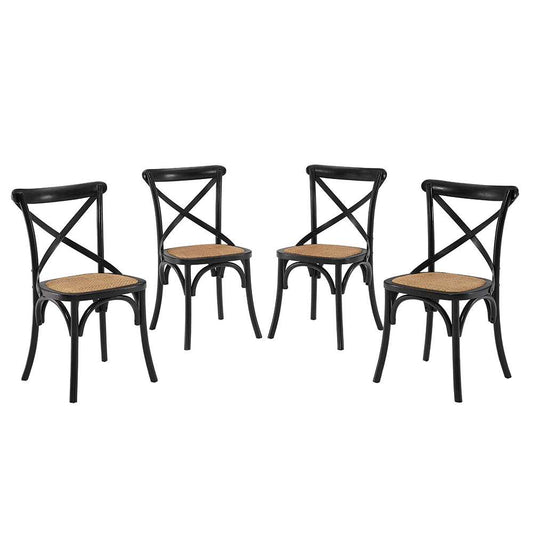 Modway - Gear Dining Side Chair (Set of 4) in Black - EEI-3482-BLK veiw 1