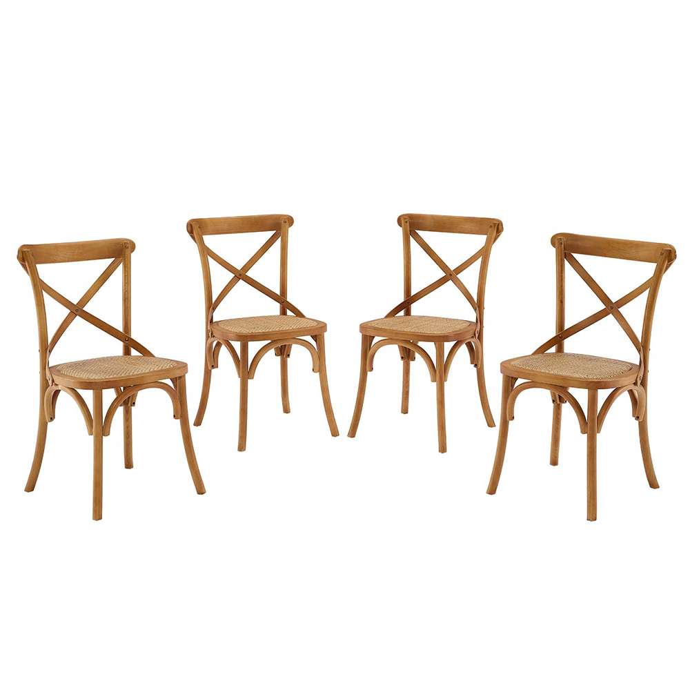 Modway - Gear Dining Side Chair (Set of 4) in Walnut - EEI-3482-WAL veiw 1