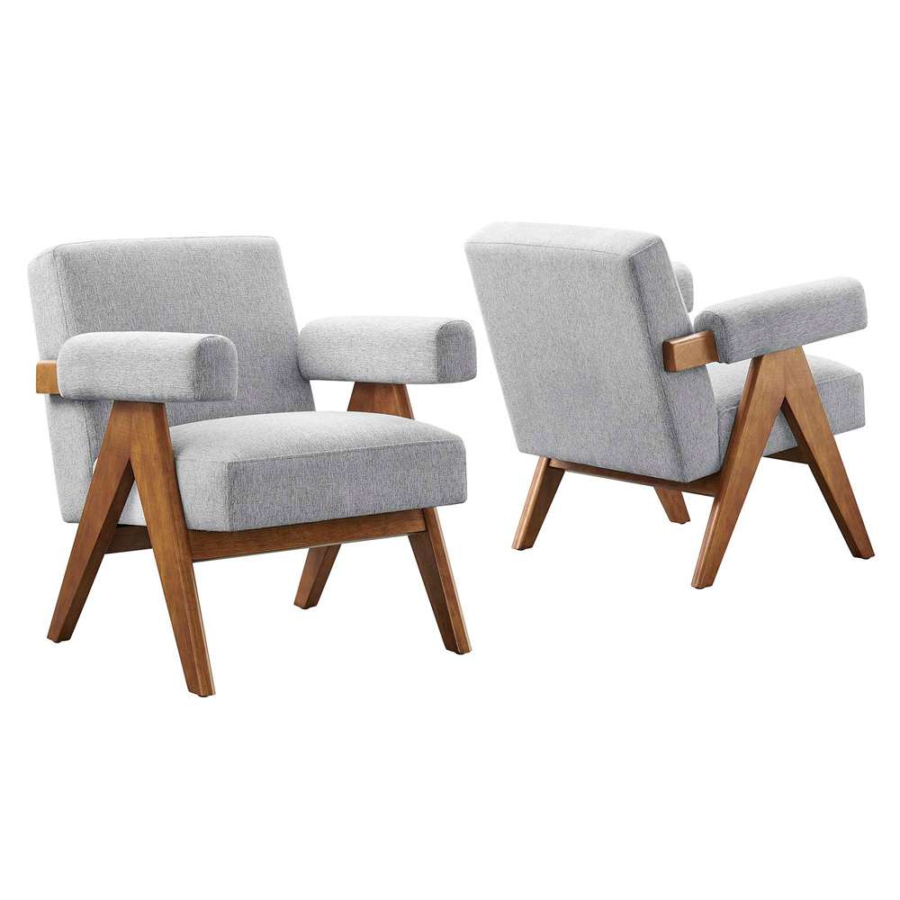 Modway - Lyra Fabric Armchair - (Set of 2) - EEI-6704-HLG veiw 2