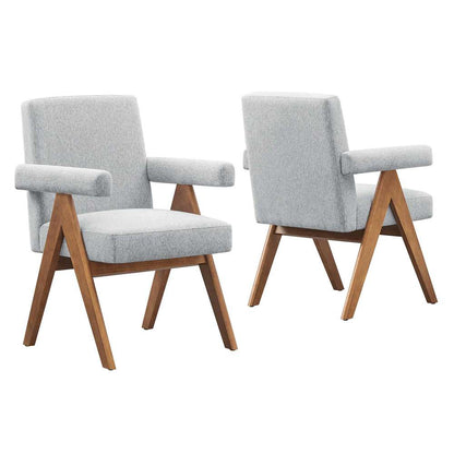 Modway - Lyra Fabric Dining Room Chair - (Set of 2) - EEI-6507-HLG veiw 2