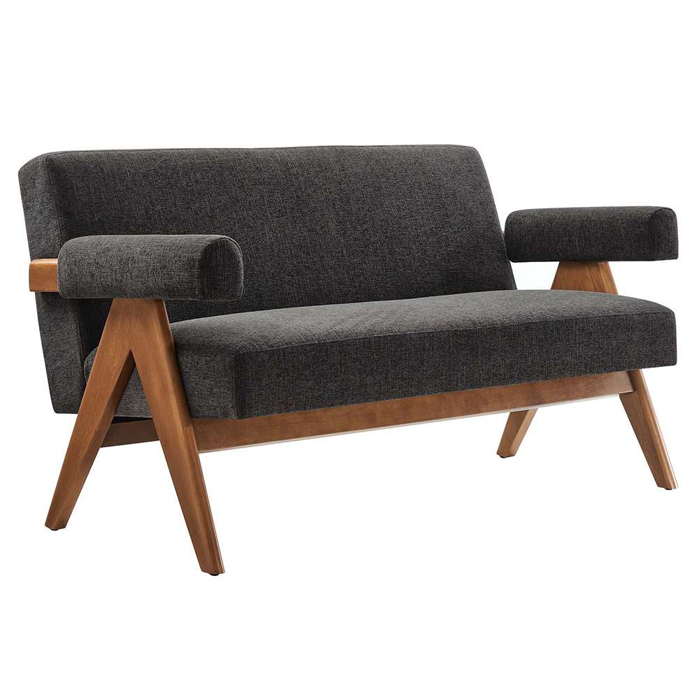 Modway - Lyra Fabric Loveseat - EEI-6505-HDG veiw 1