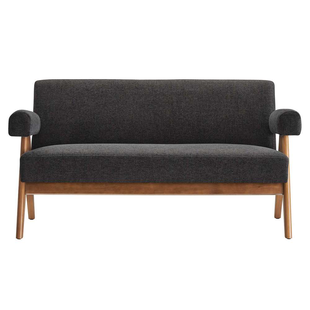 Modway - Lyra Fabric Loveseat - EEI-6505-HDG veiw 5