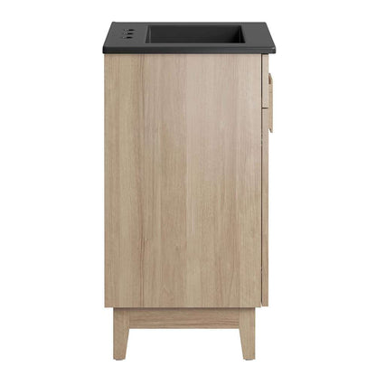Modway - Miles 24in Bathroom Vanity - EEI-6483-BLK-OAK veiw 3