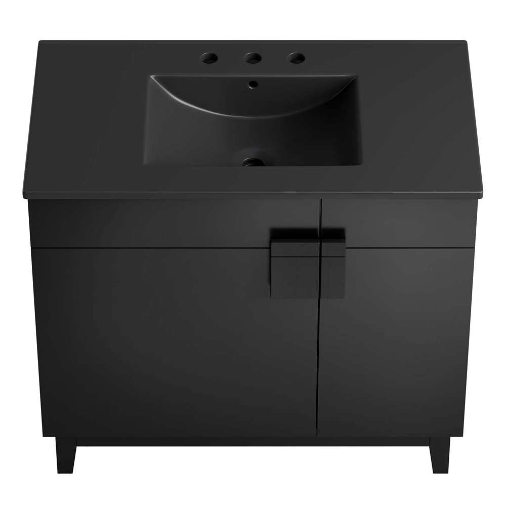 Modway - Miles 36in Bathroom Vanity - EEI-6485-BLK-BLK veiw 4