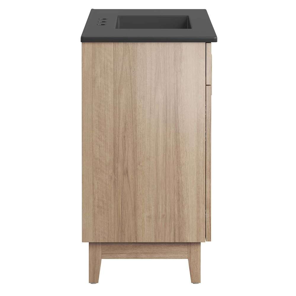 Modway - Miles 36in Bathroom Vanity - EEI-6485-BLK-OAK veiw 3