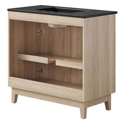 Modway - Miles 36in Bathroom Vanity - EEI-6485-BLK-OAK veiw 6