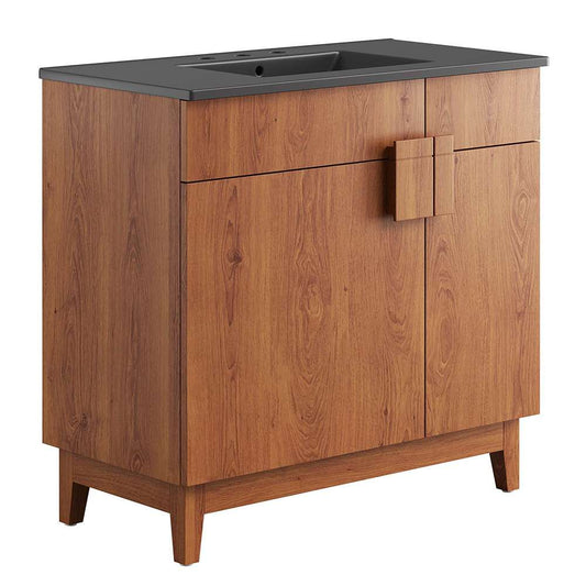 Modway - Miles 36in Bathroom Vanity - EEI-6485-BLK-WAL veiw 1