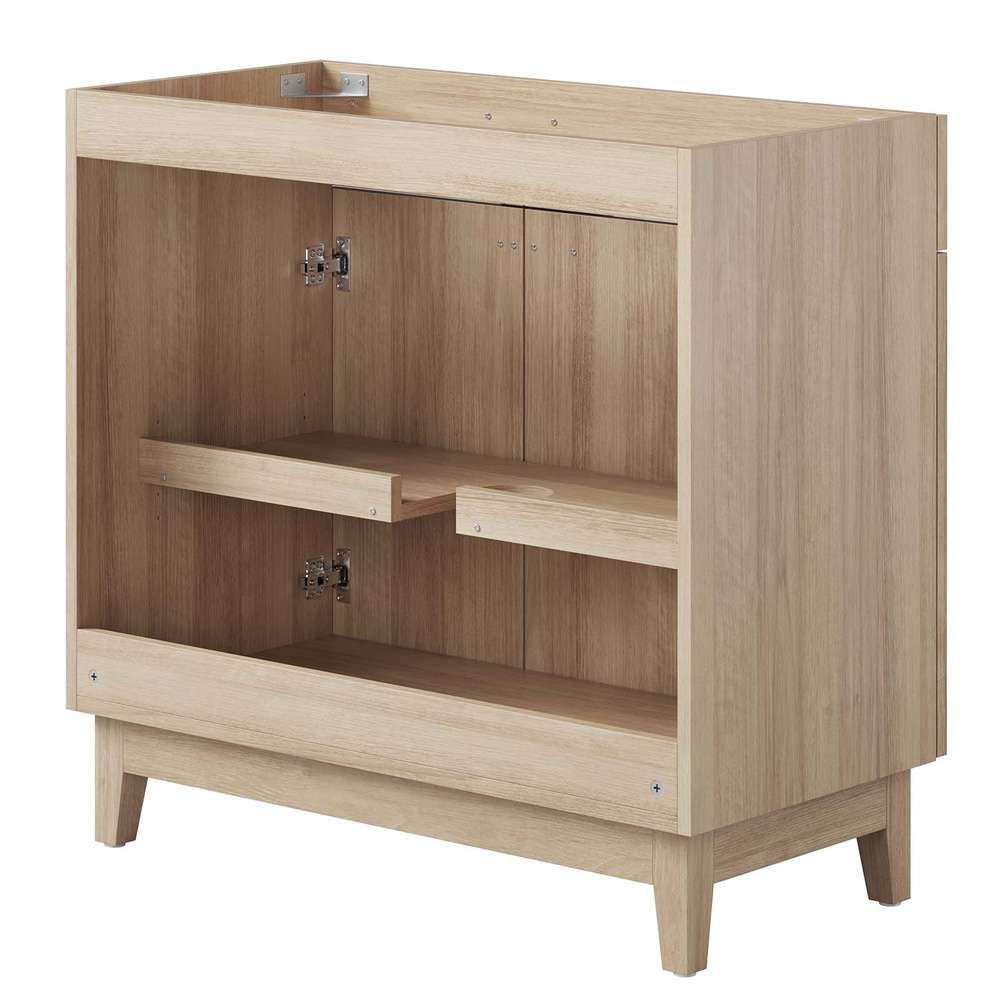 Modway - Miles 36in Bathroom Vanity Cabinet (Sink Basin Not Included) - EEI-6400-OAK veiw 4