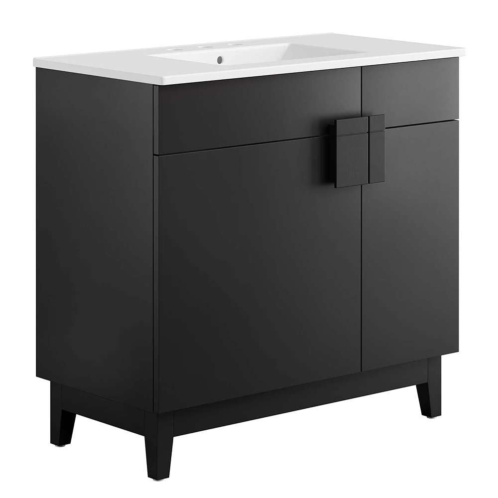 Modway - Miles 36in Bathroom Vanity - EEI-6484-WHI-BLK veiw 1