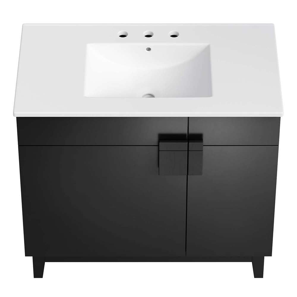 Modway - Miles 36in Bathroom Vanity - EEI-6484-WHI-BLK veiw 4