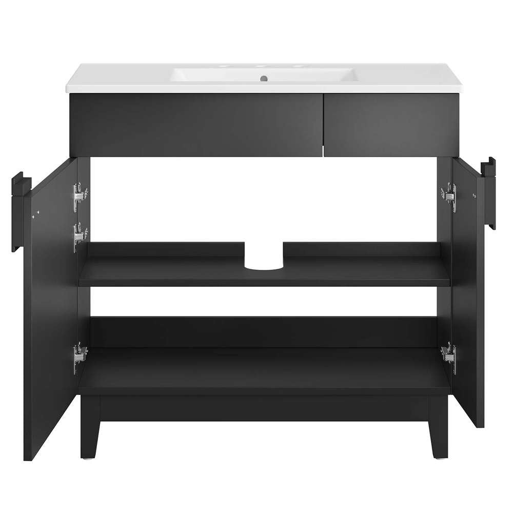 Modway - Miles 36in Bathroom Vanity - EEI-6484-WHI-BLK veiw 5