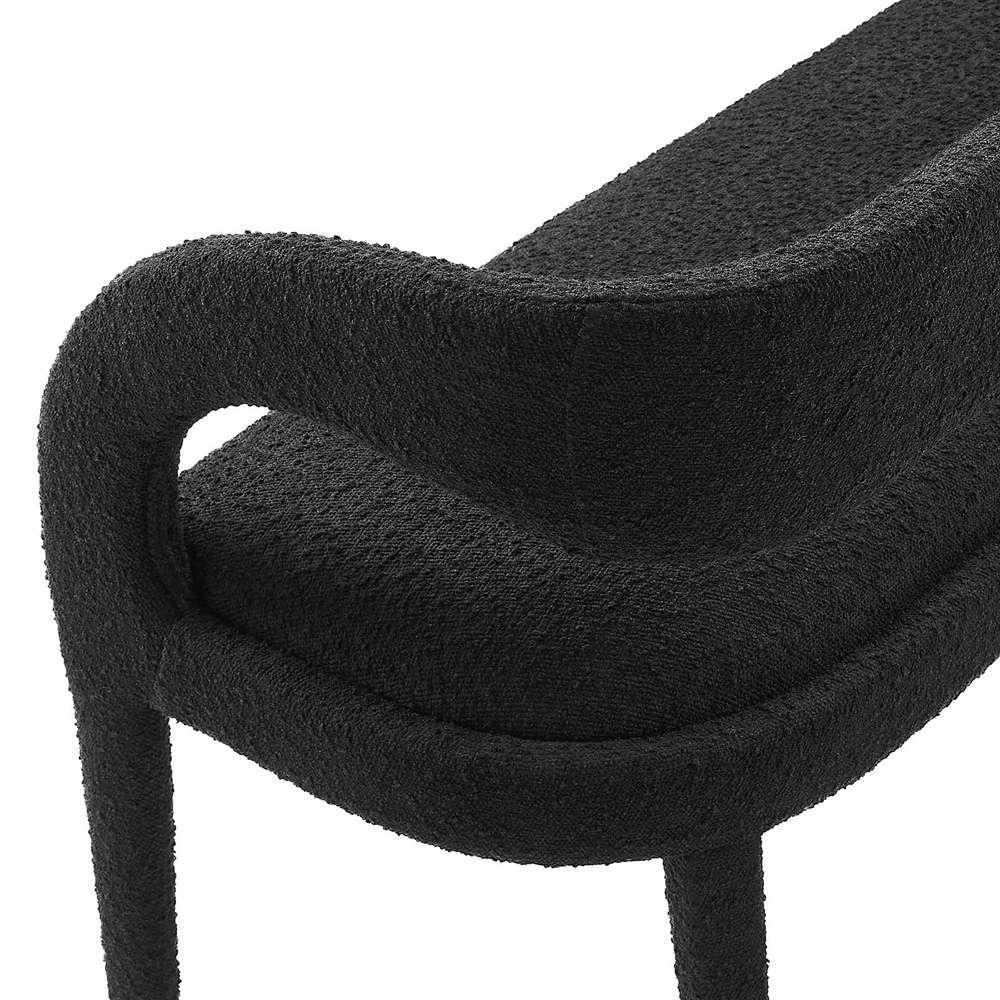 Modway - Pinnacle Boucle Fabric Accent Bench - EEI-6571-BLK veiw 6