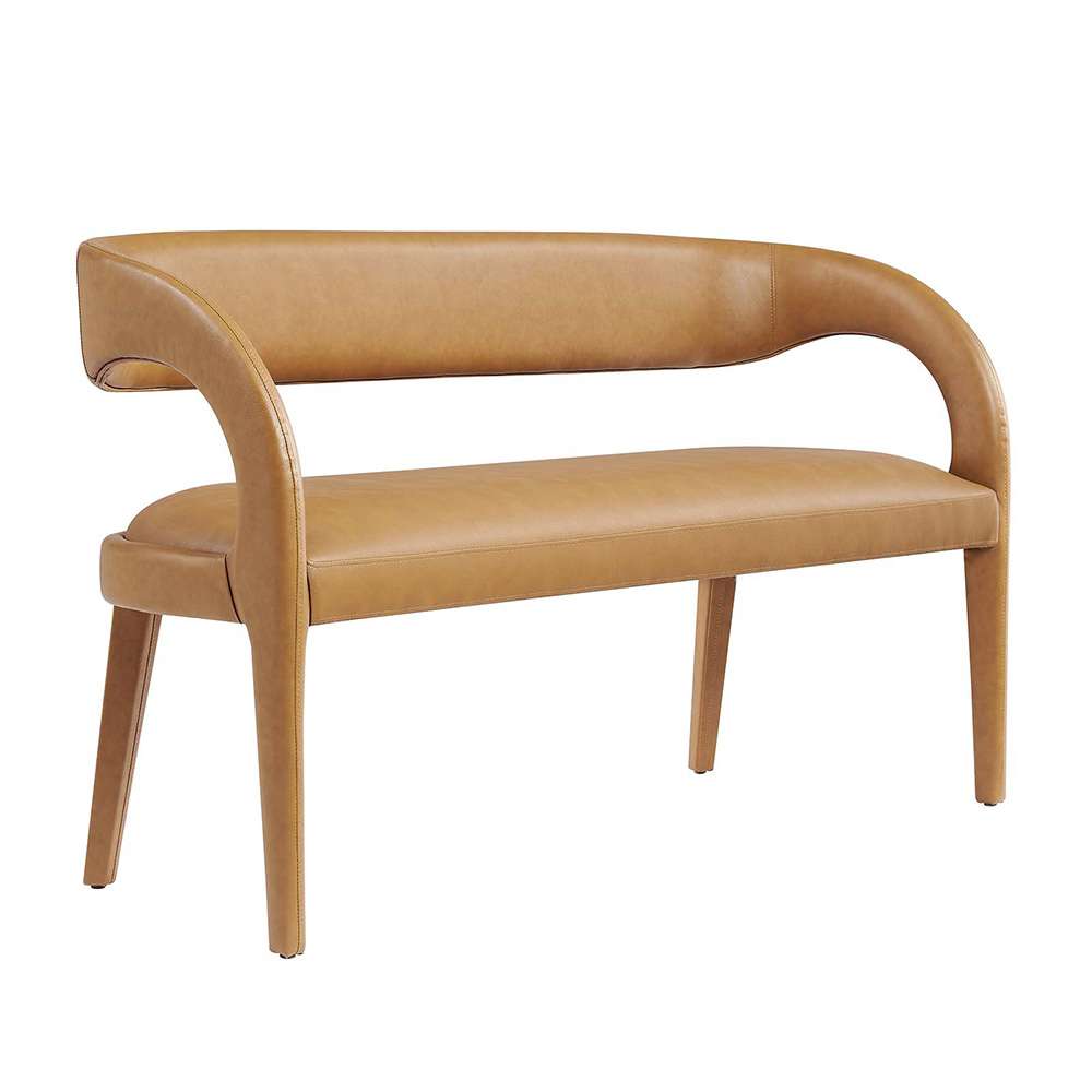 Modway - Pinnacle Vegan Leather Accent Bench - EEI-6570-TAN veiw 1