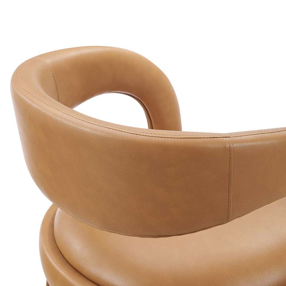 Modway - Pinnacle Vegan Leather Counter Stool (Set of 2) - EEI-6564-TAN-SLV veiw 6