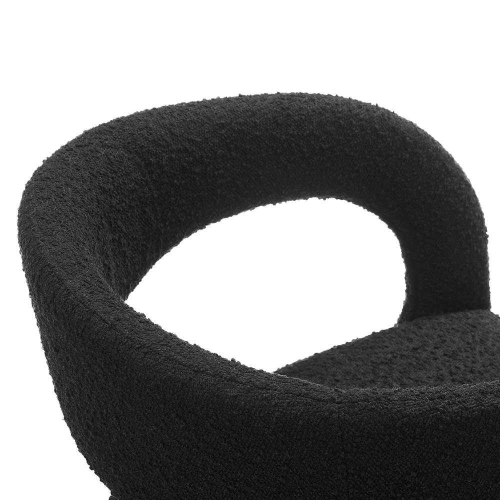 Modway - Pinnacle Boucle Upholstered Dining Chair (Set of 2) - EEI-6562-BLK veiw 6