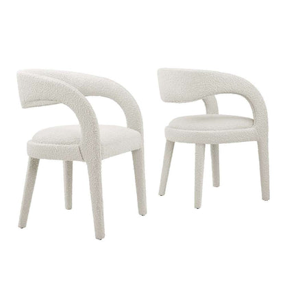 Modway - Pinnacle Boucle Upholstered Dining Chair (Set of 2) - EEI-6562-IVO veiw 1