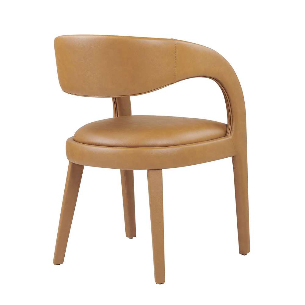 Modway - Pinnacle Vegan Leather Dining Chair (Set of 2) - EEI-6561-TAN veiw 4