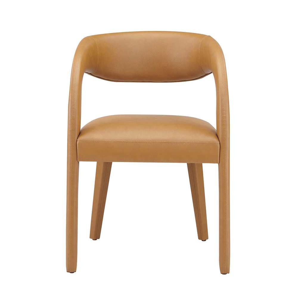 Modway - Pinnacle Vegan Leather Dining Chair (Set of 2) - EEI-6561-TAN veiw 5