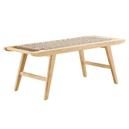 Modway - Saoirse 47in Wove Rope Wood Bench - EEI-6552-NAT-NAT veiw 1