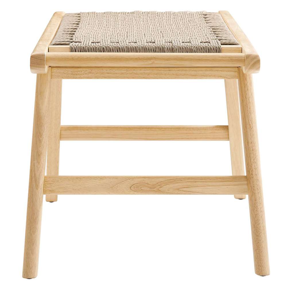 Modway - Saoirse 47in Wove Rope Wood Bench - EEI-6552-NAT-NAT veiw 3