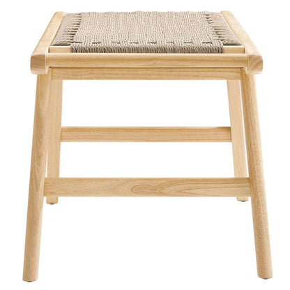 Modway - Saoirse 47in Wove Rope Wood Bench - EEI-6552-NAT-NAT veiw 3