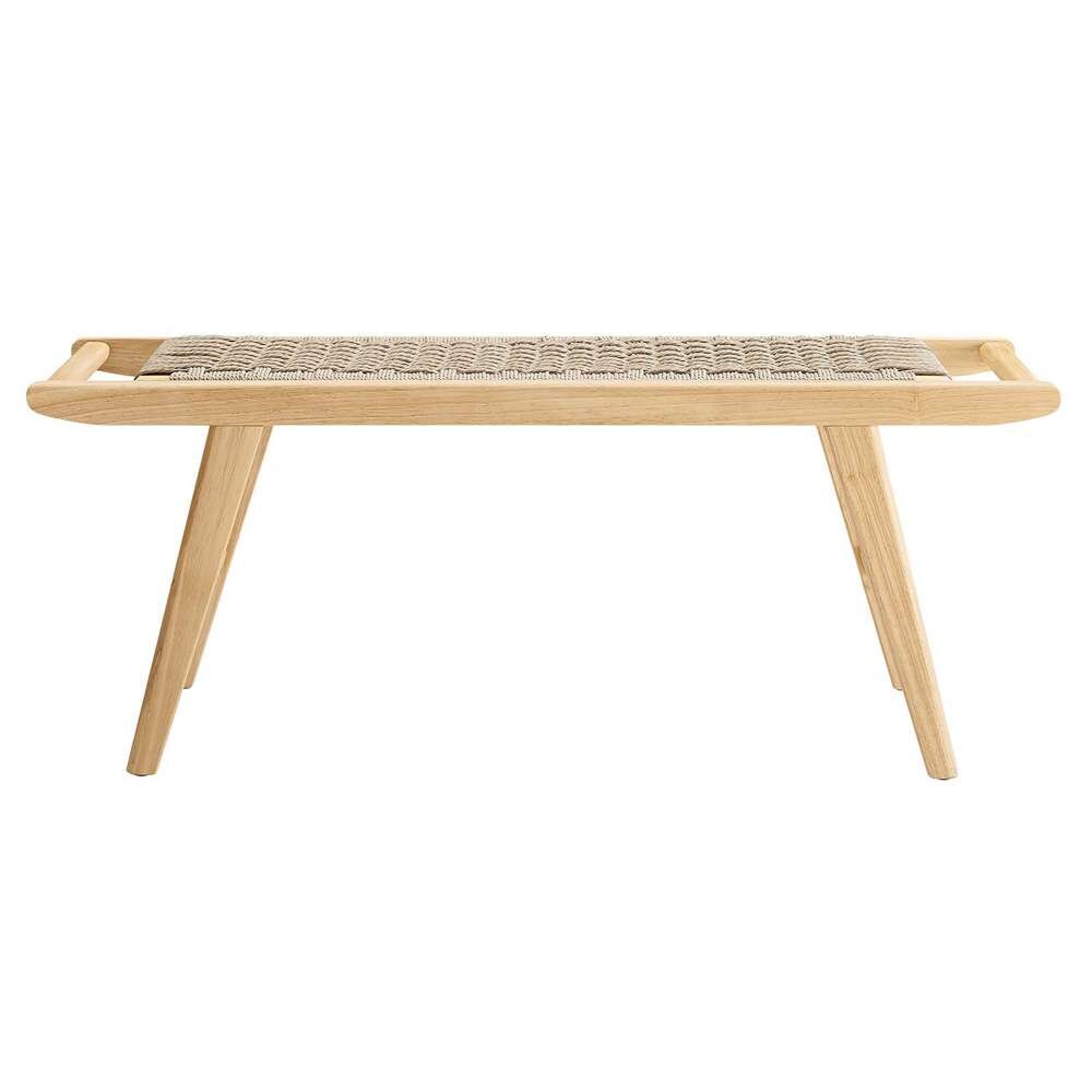 Modway - Saoirse 47in Wove Rope Wood Bench - EEI-6552-NAT-NAT veiw 4
